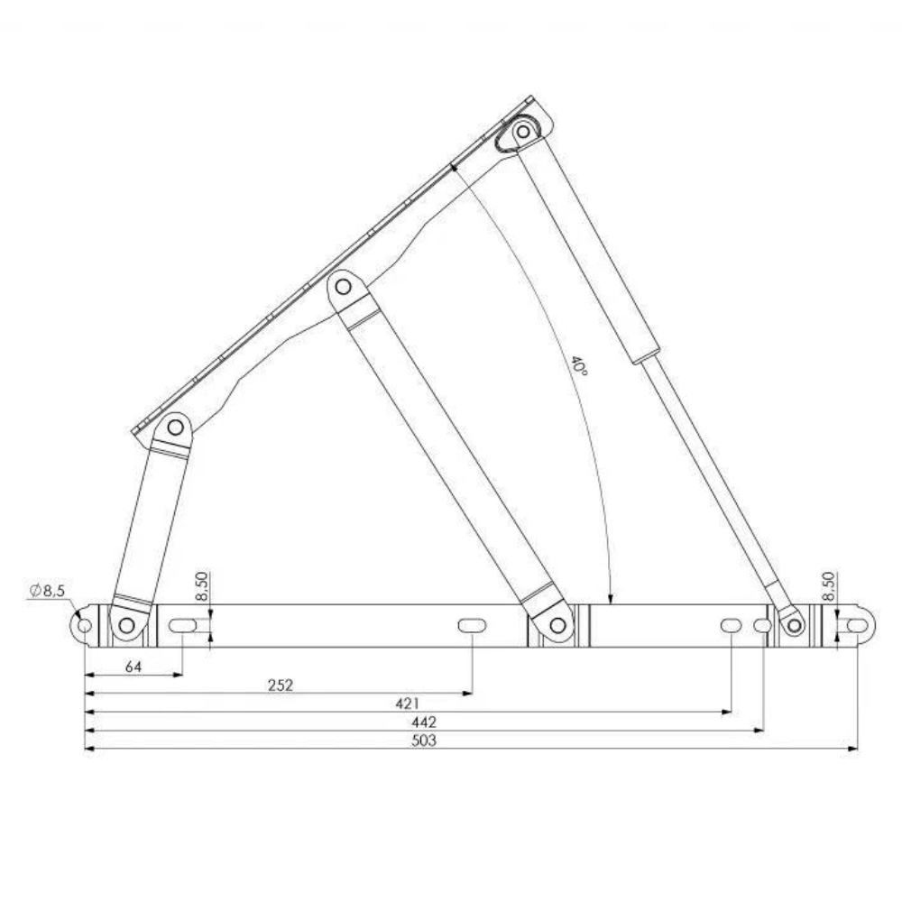 Pneumatic repono lectum levare mechanism